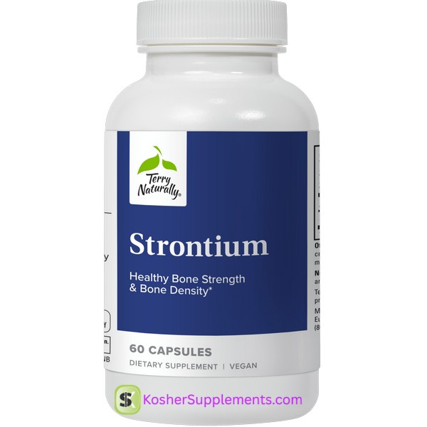 Terry Naturally Strontium 60 Capsules for Bone Strength and Bone Density Support